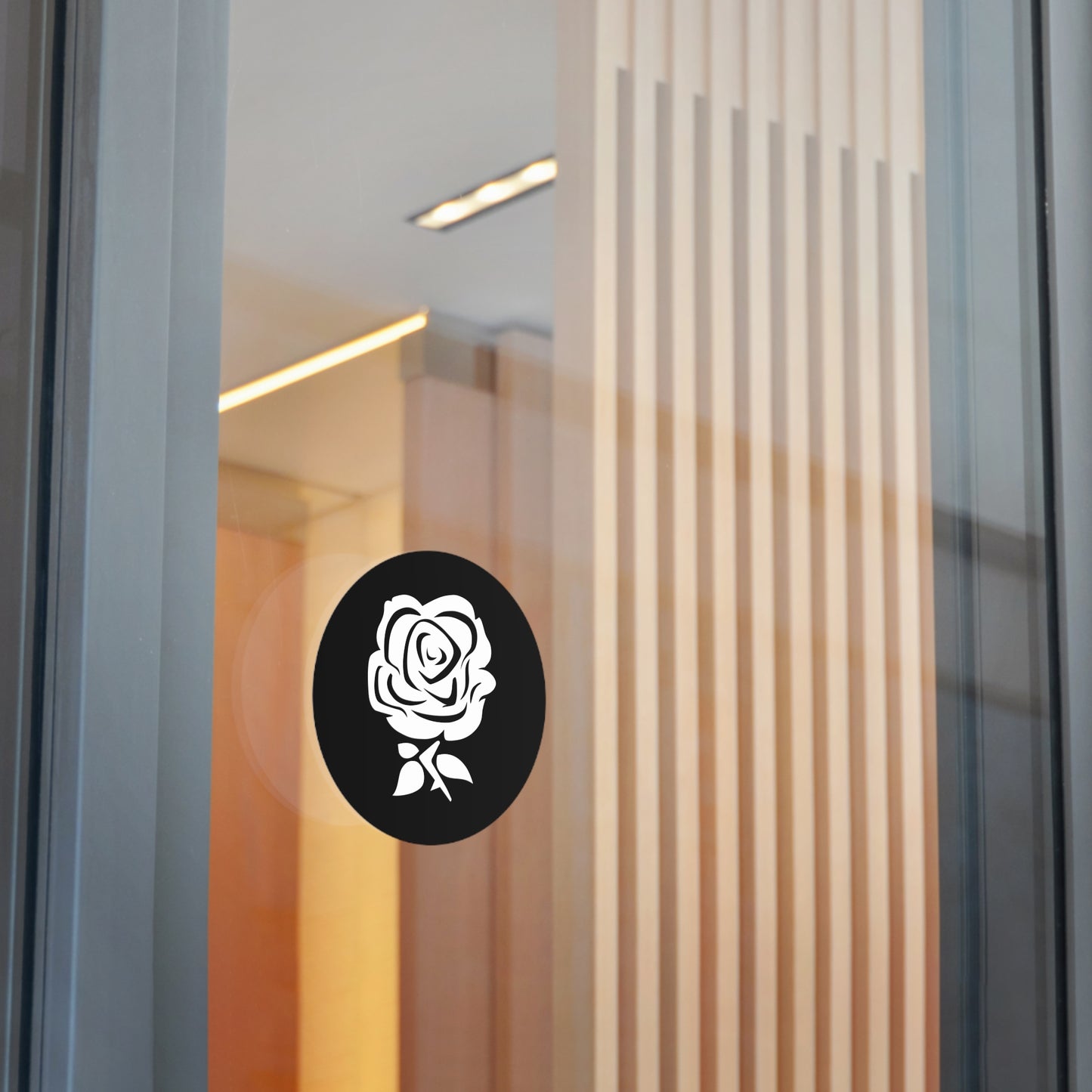 Grayson Rose - White Rose Vinyl Sticker (Round, Moody, Glossy)